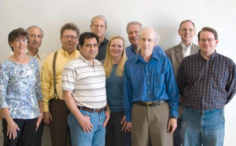 The CASE Center team (L-R): Joan Incrocci, Hamid Zand, Michael Swanger, Julian Diaz-Ospina, Robert Abernathy, Marjorie Jorgenson, Leroy Emkin, Stacy Stringer, Kenneth M. Will, and David Key.