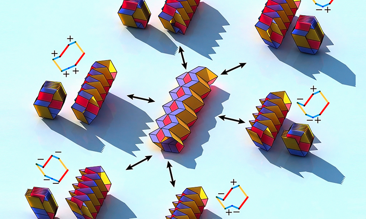 Model of origami folds