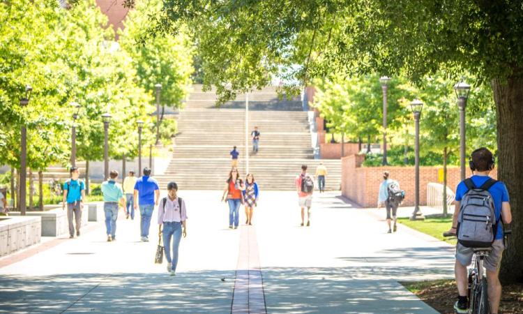 Students walking on Georgia Tech campus