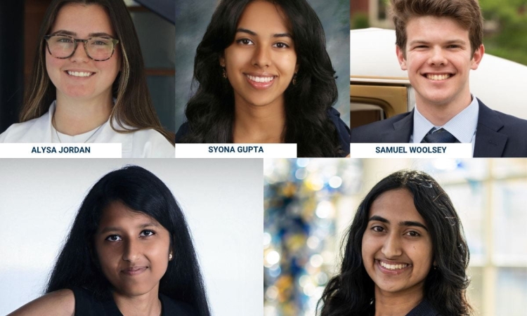 A compilation of five headshots 