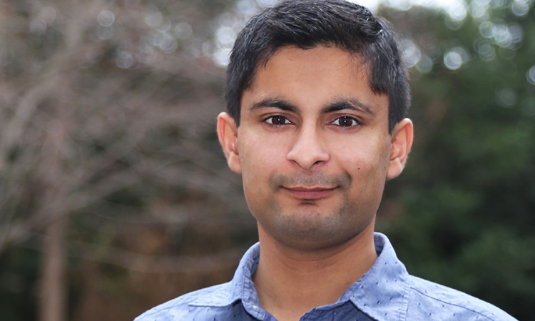Ph.D. student Ajay Saini, one of the American Society of Civil Engineers' O.H. Ammann Research Fellows in Structural Engineering for this year. (Photo: Jess Hunt-Ralston)