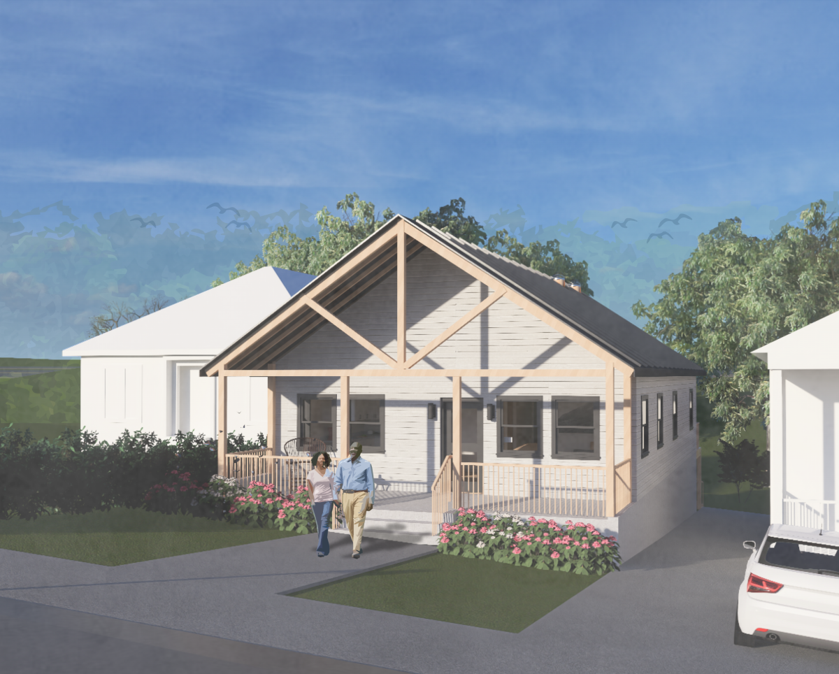 A rendering of a house