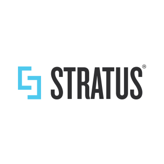 Blue and Black Stratus logo